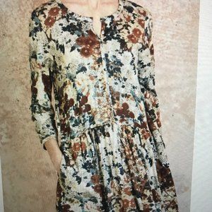 Peruvian Connection Floral Dress Medium
